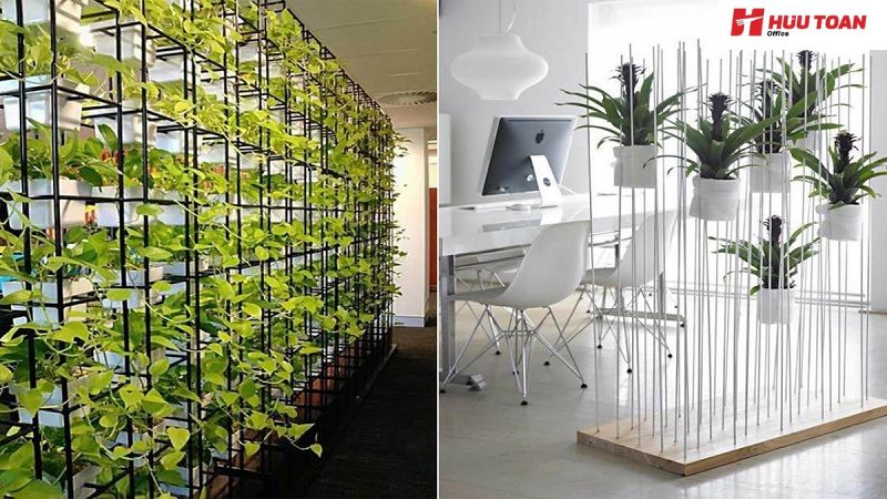 Xây dựng giá treo cây xanh khi trang trí văn phòng bằng cây xanh