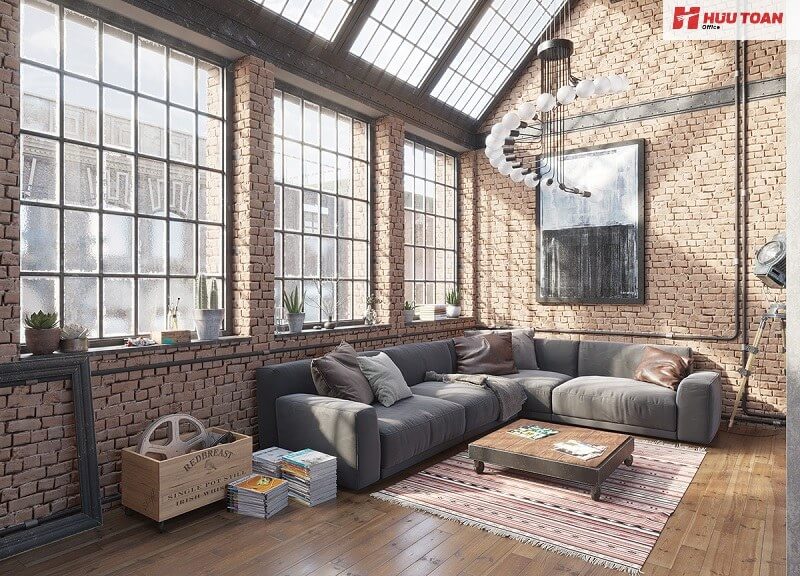 Một số mẫu hình ảnh của phong cách nội thất Loft trong thiết kế văn phòng
