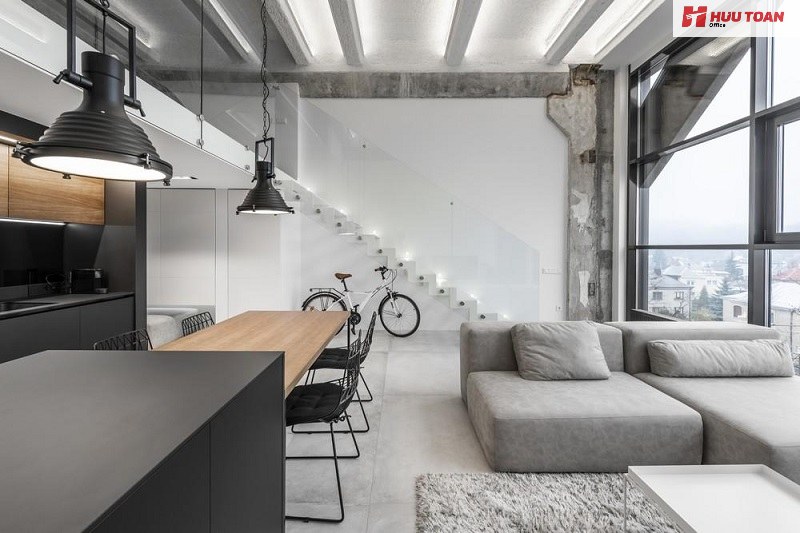 Một số mẫu hình ảnh của phong cách nội thất Loft trong thiết kế văn phòng