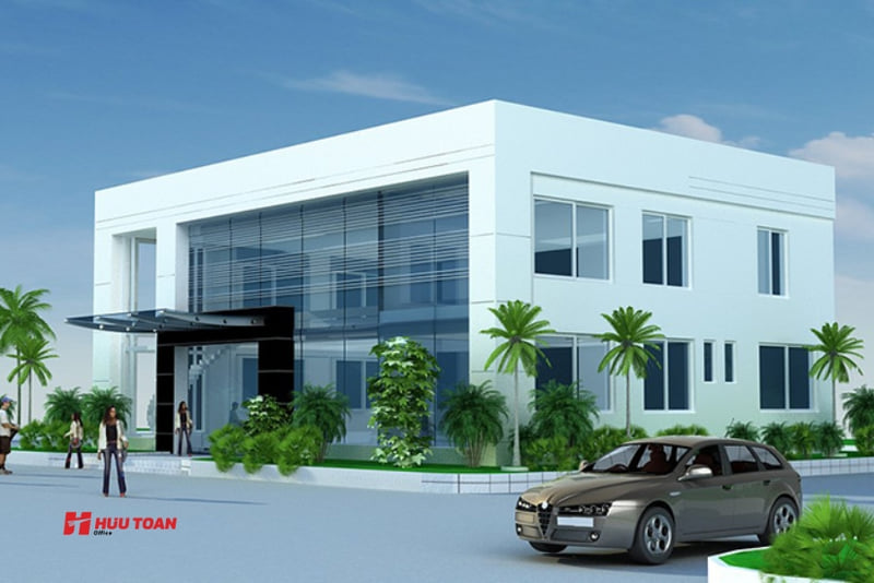 Mẫu nhà văn phòng 1 tầng hiện đại