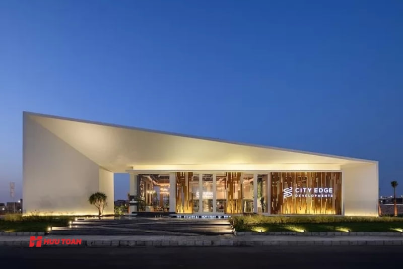 Mẫu nhà văn phòng 1 tầng kiểu mái thái