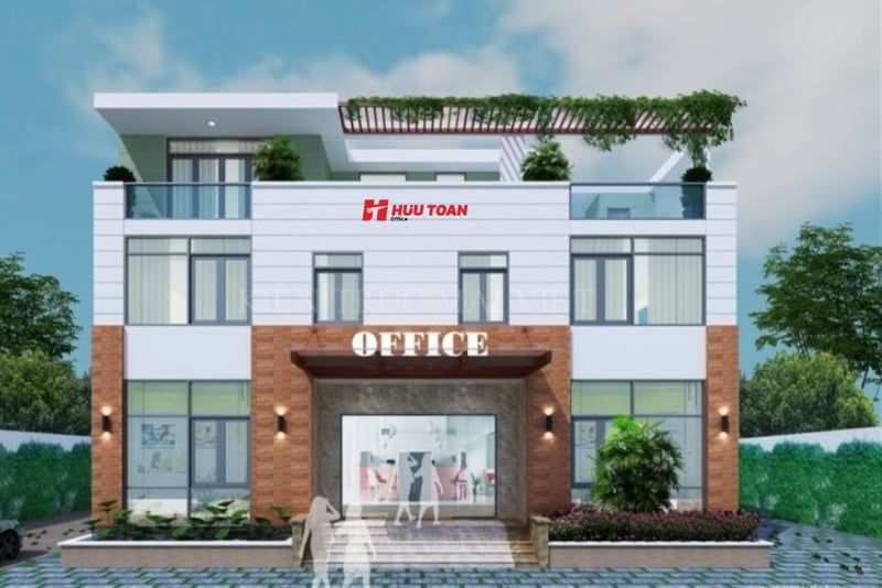 10+ mẫu nhà văn phòng 2 tầng độc đáo theo xu hướng mới Nhà ở văn phòng 2 tầng không gian xanh