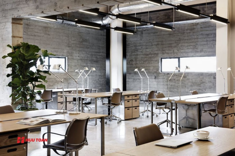 Mẫu thiết kế văn phòng 40m2 theo phong cách tối giản